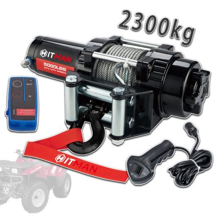 Hitman HA‑2255 Elektromos autóra szerelhető csörlő 12V, 2300 kg húzóerővel, távirányítóval